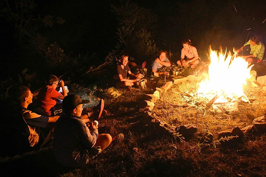 Camping with Campfire - Murphys Creek Escape