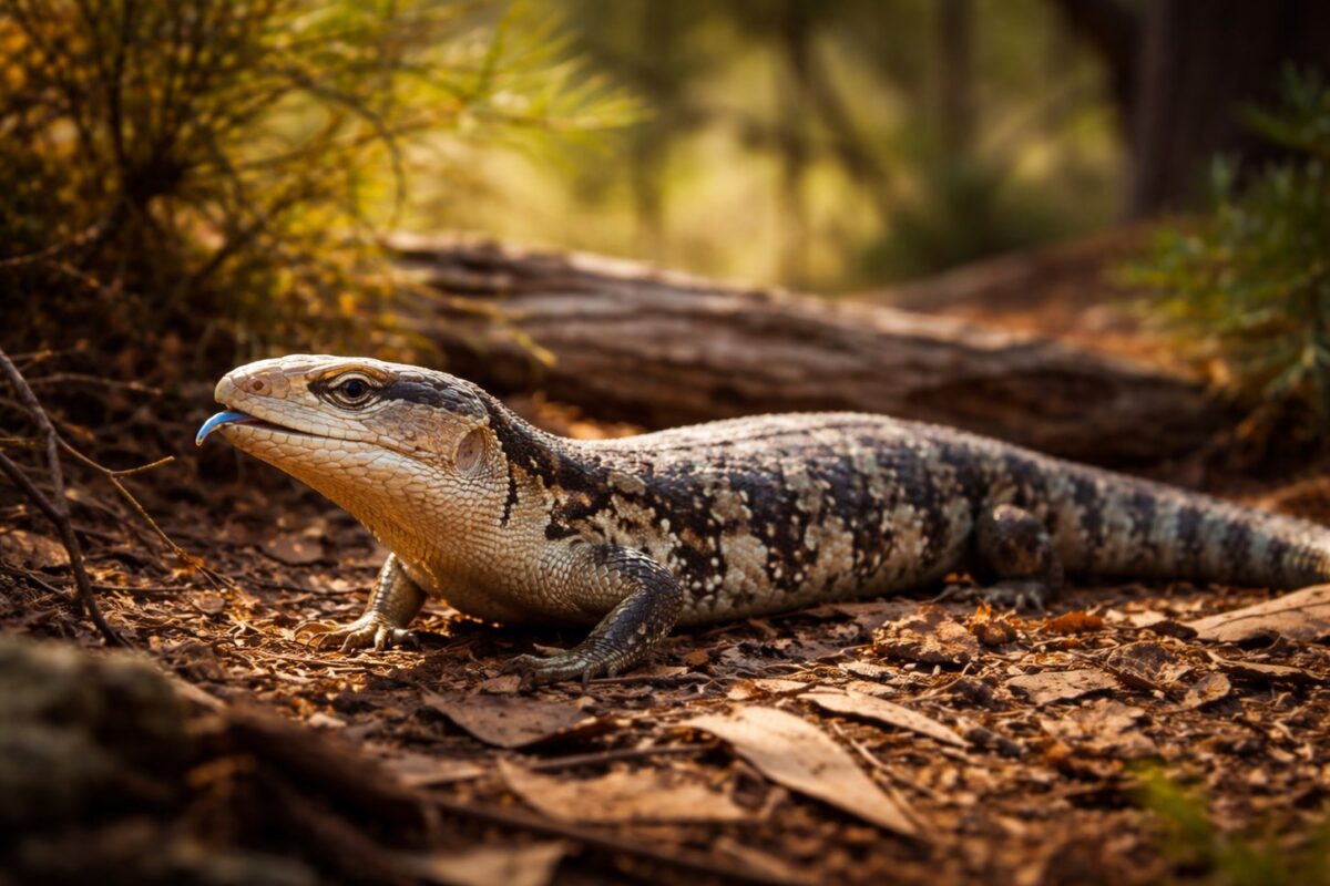 The Eastern Blue-tongued Lizard (Tiliqua scincoides)